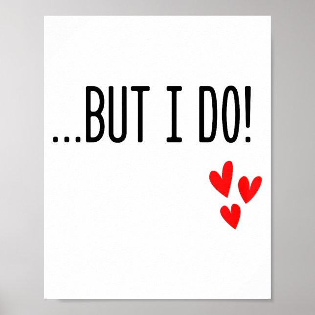 Poster I Don't Do Matching Hearts Valentines Day Couples  (Frente)
