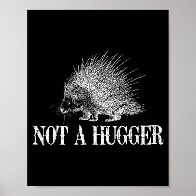Poster I Don't Hug Apparel Funny Introvert Rcune Tee - Un (Frente)