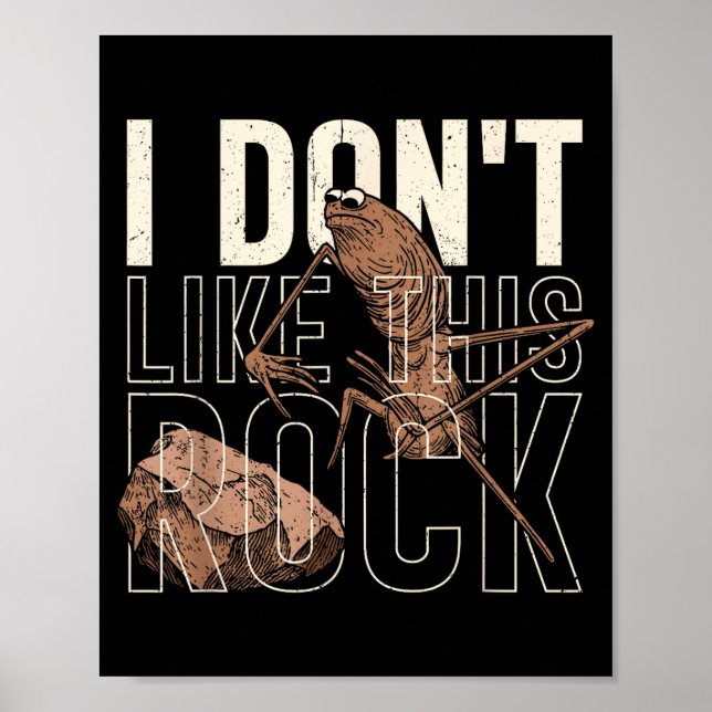 Poster I Don't Like This Rock Marcus The Worm Meme Funny  (Frente)