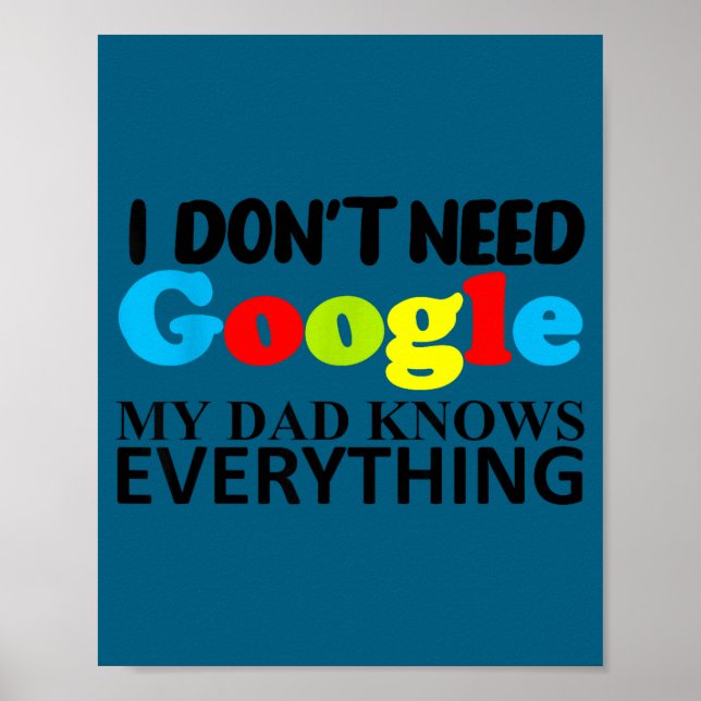 Poster I Don't Need Google My Dad Knows Everything Daught (Frente)