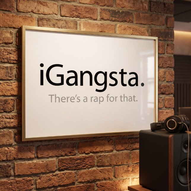 Póster i Gangsta - Cartaz de Rap Gangster Meme Inteligent (Criador carregado)