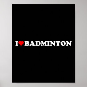 Poster I Hearminton I Love Badminton Hob
