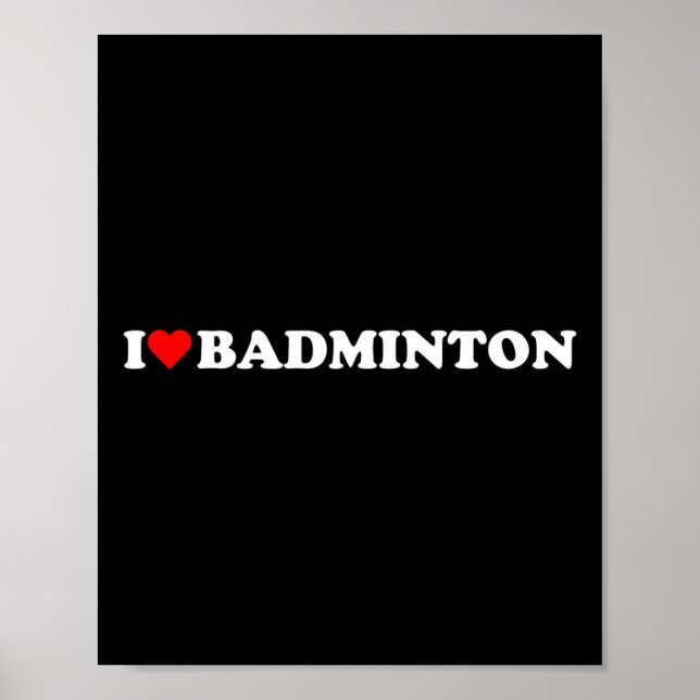 Poster I Hearminton I Love Badminton Hob (Frente)
