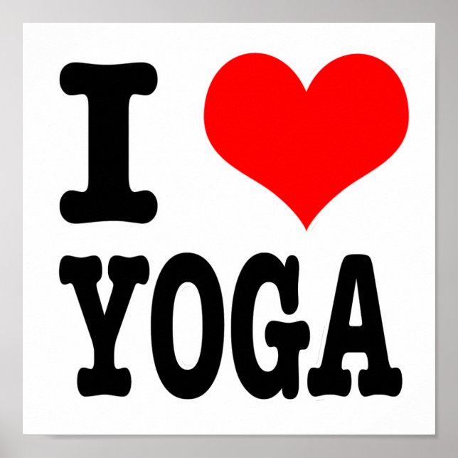 PÓSTER I HEART (AMOR) YOGA (Frente)