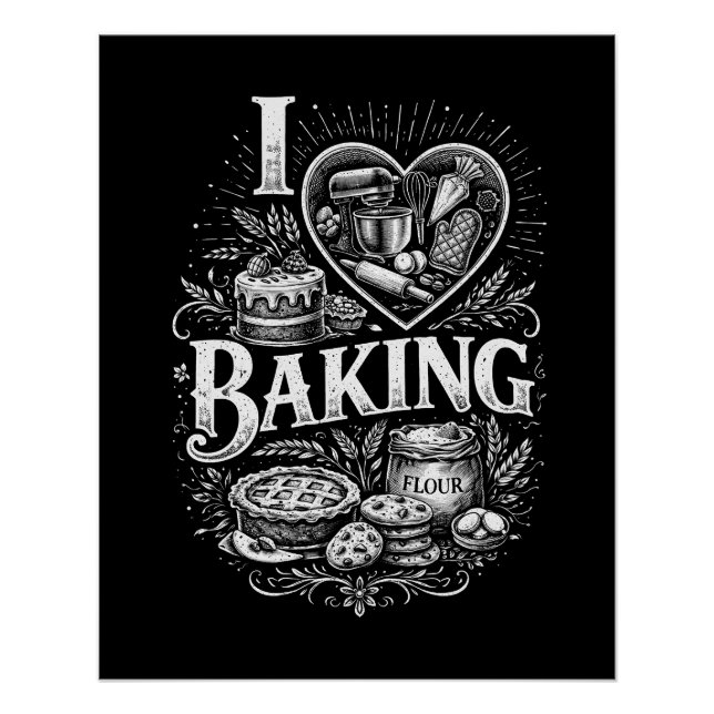 Póster I Heart Baking (Frente)