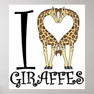 Póster I Heart Girafes