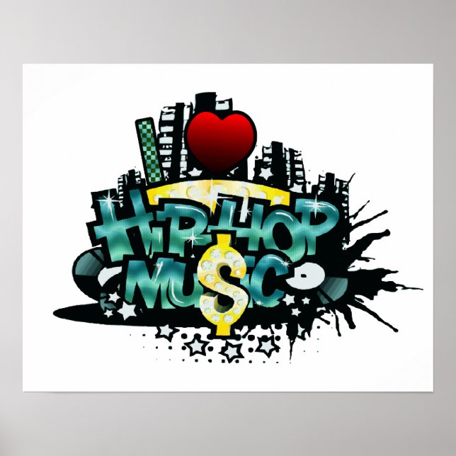 Póster I Heart Hip Hop Music (Frente)