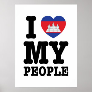 Poster I Heart (Love) My Khmer Pessoas