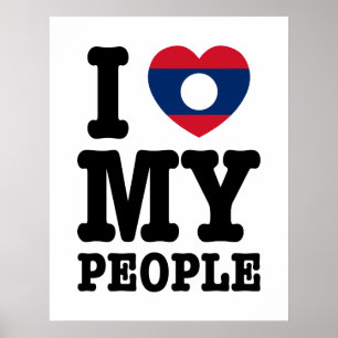 Poster I Heart (Love) My Lao Pessoas