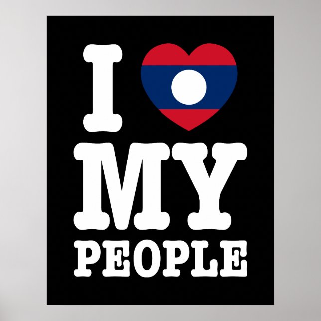 Póster I Heart (Love) My Lao Pessoas (Frente)