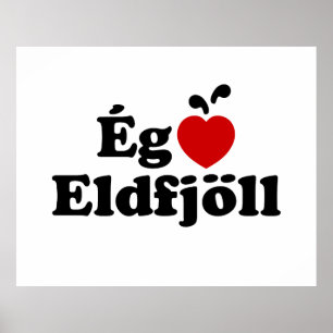 Poster I Heart (Love) Volcanoes [Ég Elska Eldfjöll]