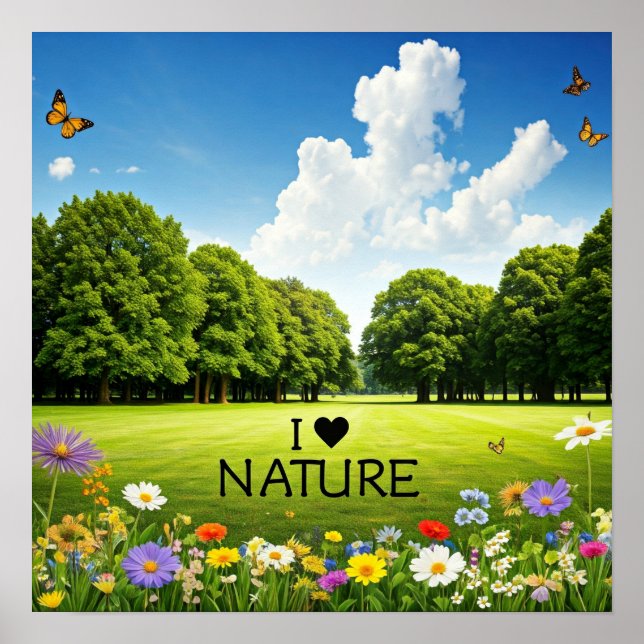 Poster I Heart Nature (Frente)