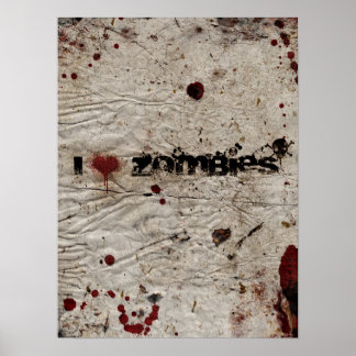 Poster I Heart Zombies