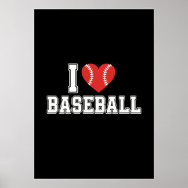 Poster I Love Baseball