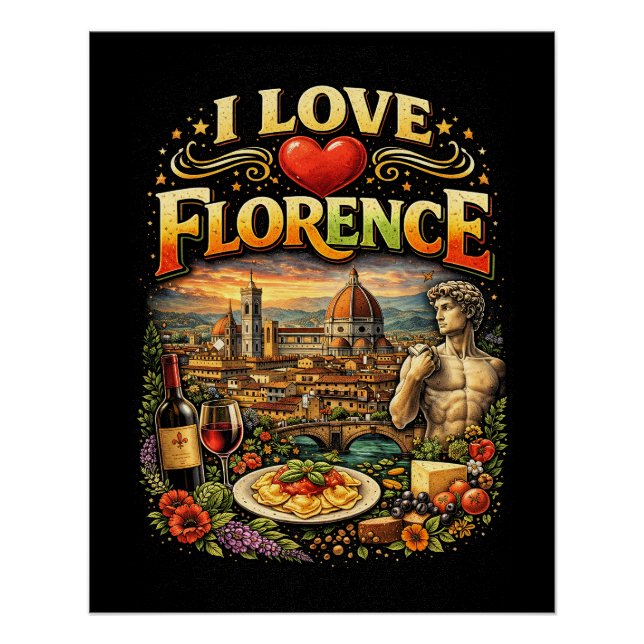 Póster I Love Florence (Frente)