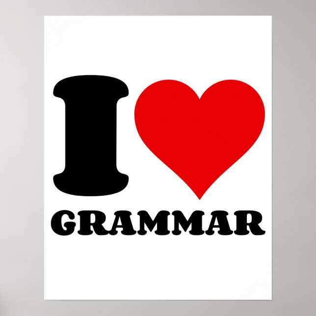 POSTER I LOVE GRAMMAR (Frente)