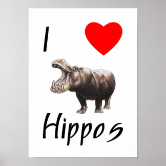 Póster I Love Hippos (2)