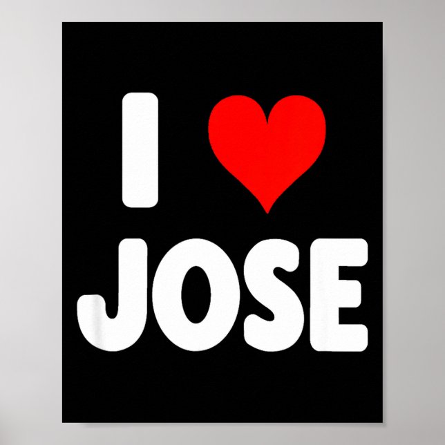 Poster I Love Jose - Heart  (Frente)