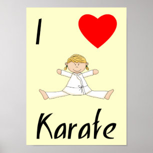 Póster I Love Karate