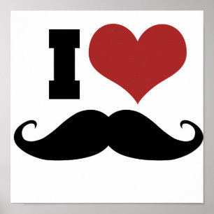 Póster I Love Mustache