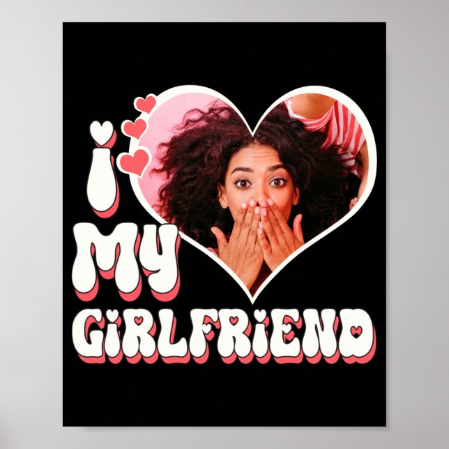 Poster I Love My Girlfriend Custom Black T Shirt  (Frente)