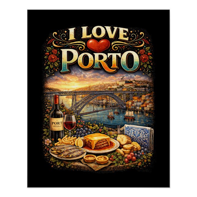 Póster I Love Porto (Frente)