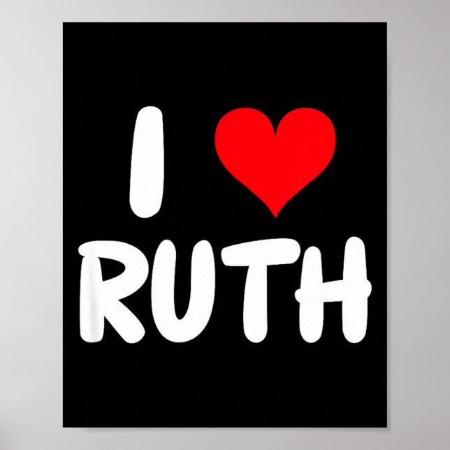 Poster I Love Ruth - Heart - Name  (Frente)