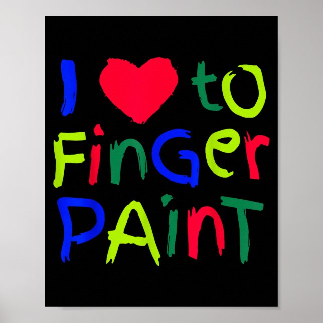 Poster I Love To Finger Paint Matching I'm Paint Couple V (Frente)