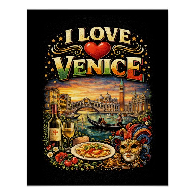Póster I Love Venice (Frente)