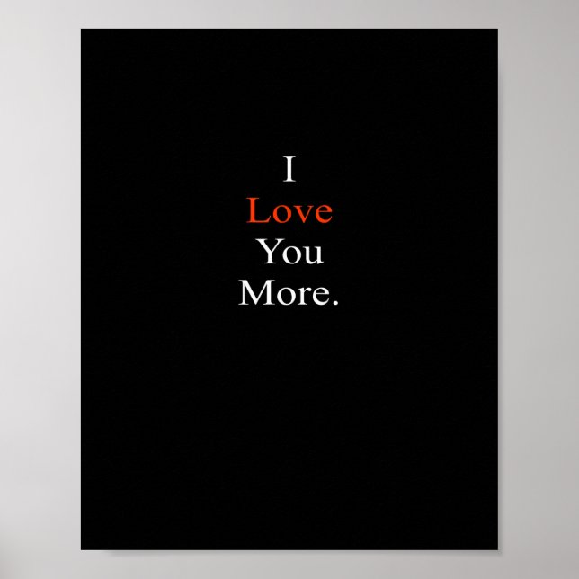 Poster I Love You More Minimal Design  (Frente)
