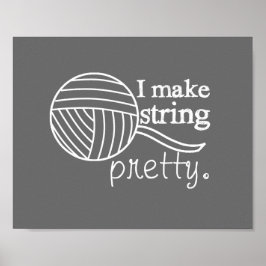 Póster I Make String Bonito ・ Artesanatos de fios