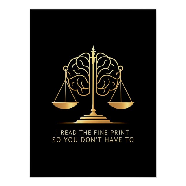 Póster I Read the Fine Print So You Don't Have To  (Frente)