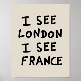 Poster I see london I see France