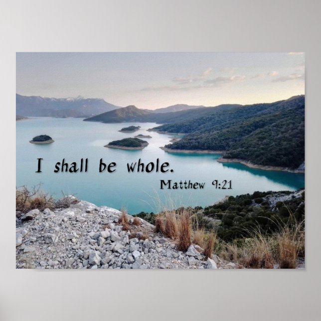 Poster I Shall Be Whole - Bible Verse Art (Frente)