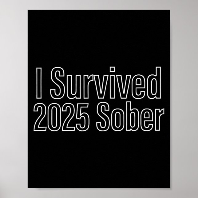 Poster I Survived 2025 Sober Recovery Design  (Frente)
