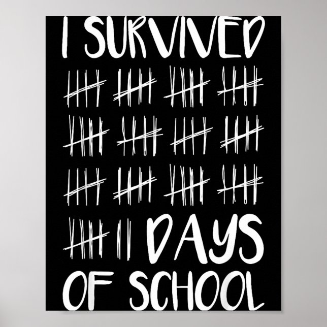 Poster I Survived 67 Days Of School Funny 67 Meme Tally M (Frente)