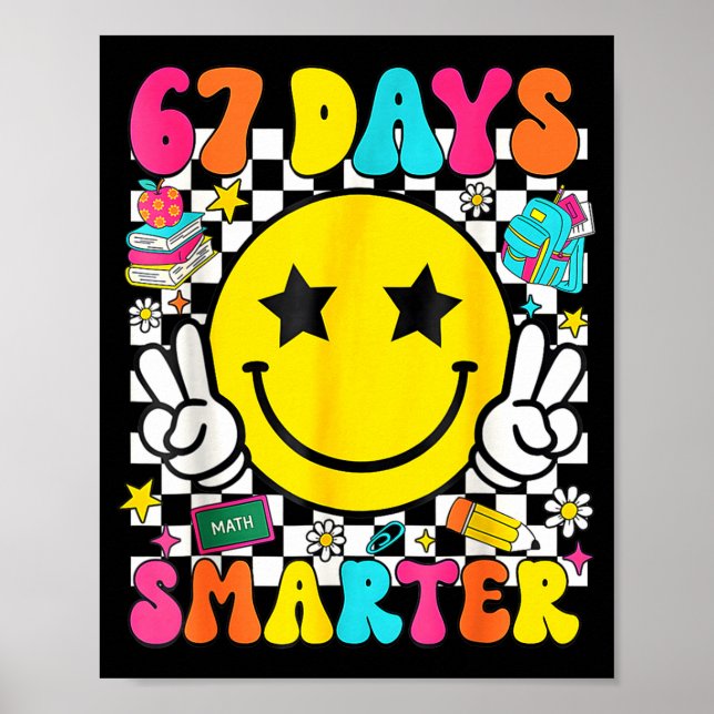 Poster I Survived 67 Days Of School Funny 67 Meme Teacher (Frente)
