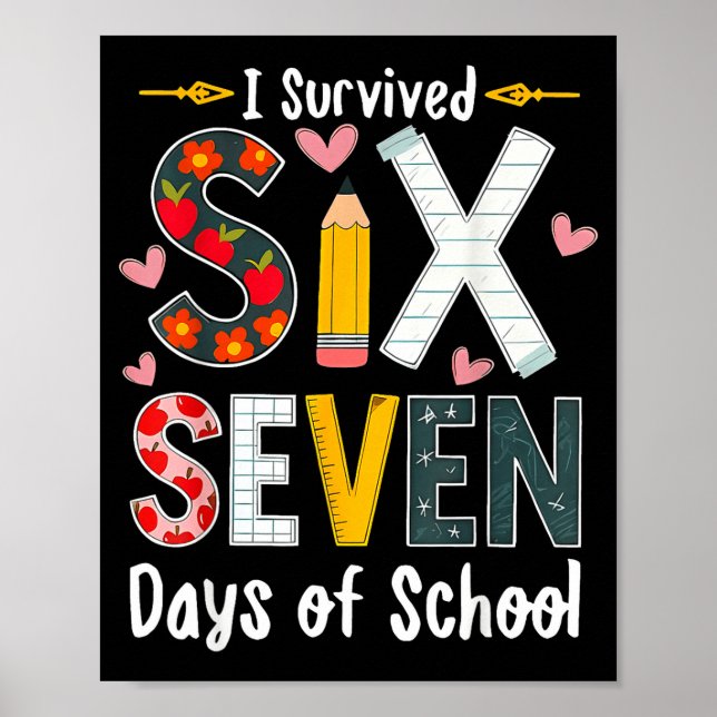 Poster I Survived 67 Days Of School Funny 67 Teachers Stu (Frente)