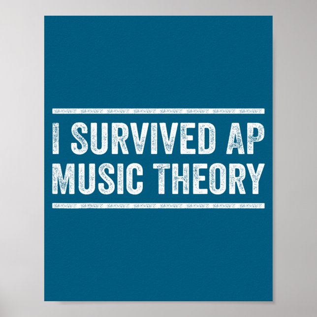 Poster I Survived Ap Music Theory Funny Ap Examination Qu (Frente)