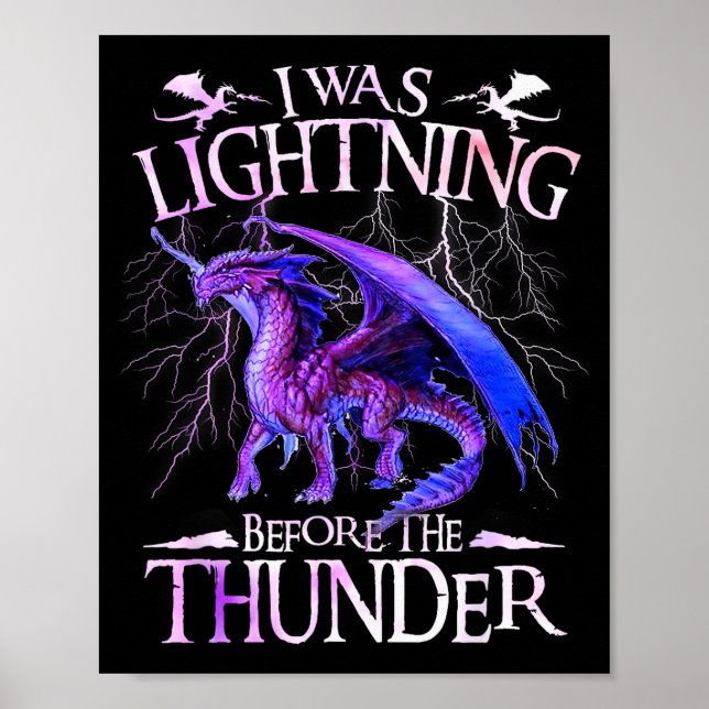 Poster I Was Lightning Before The Thunder Dragons Lover M (Frente)