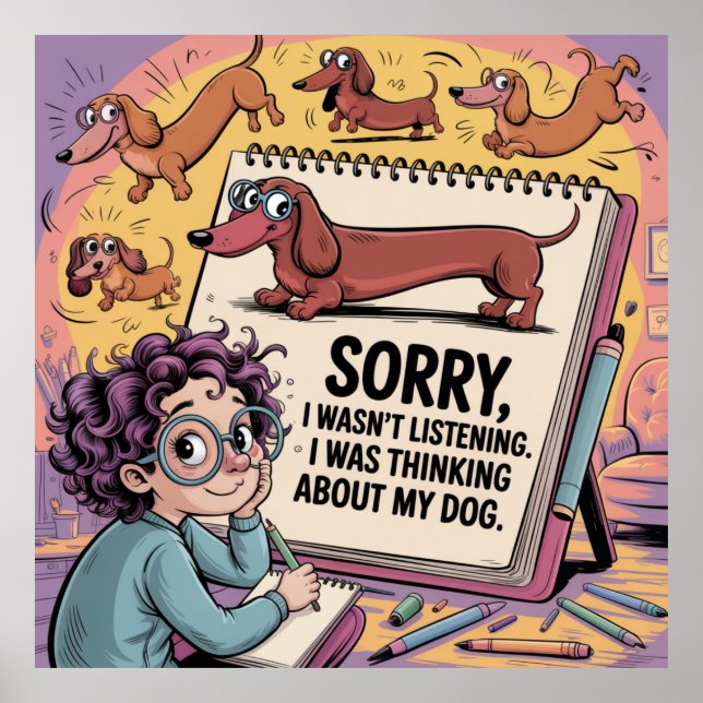 Poster I Was Thinking About My Dog (Frente)