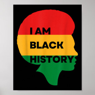 Poster Iam Black History, Black History Month, Pride Of