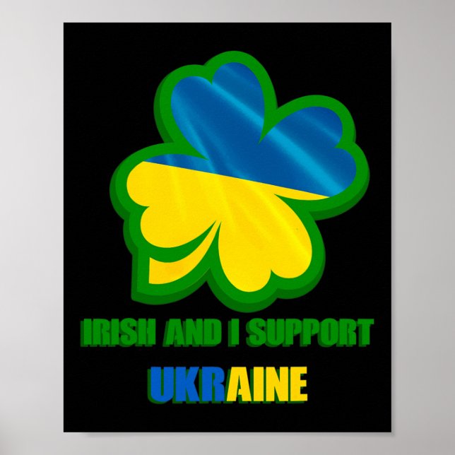 Poster Iam Irish And I Support Ukraine  (Frente)