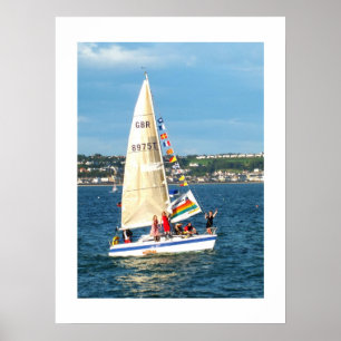 Poster Iate com bandeiras Jersey