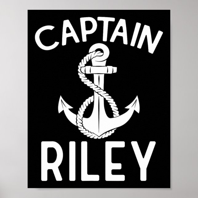 Poster Iate de velejar Capitão Riley Barco Navio  (Frente)