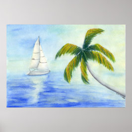 Poster Iate no mar Palma