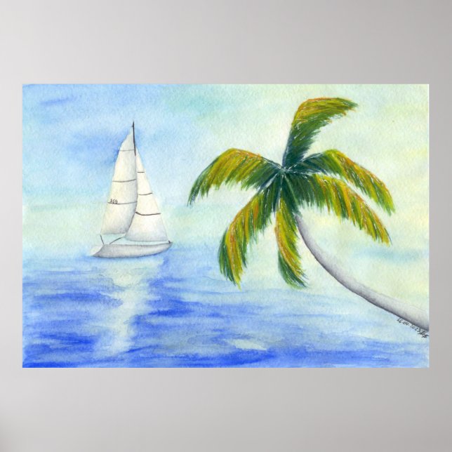 Poster Iate no mar Palma (Frente)