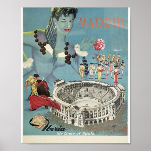 Póster Iberia Vintage "Madrid" (Frente)