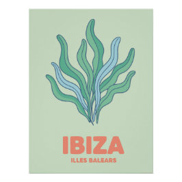 Póster Ibiza Balearic Islands Pastel Minimalist Poster