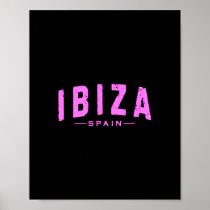 Poster Ibiza Espanha Ilhas Baleares Férias Verão Praia